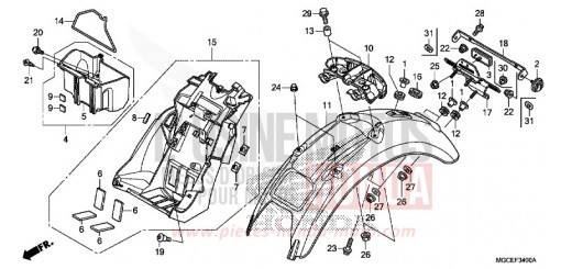 KOTFLUEGEL, HINTEN CB1100AE de 2014